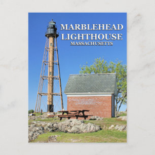 Marblehead Lighthouse, Massachusetts Postcard Vykort