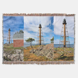 Marblehead Lighthouse, Massachusetts Throw Blanket Filt