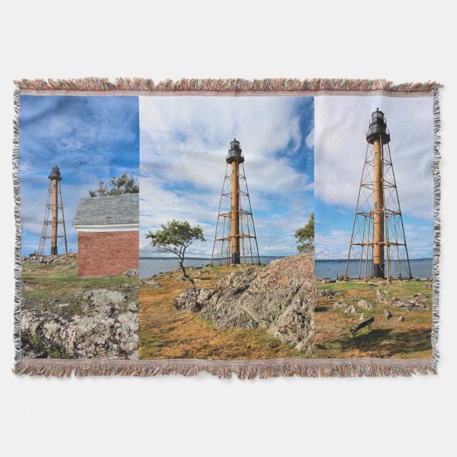 Marblehead Lighthouse, Massachusetts Throw Blanket Filt (Framsidan)