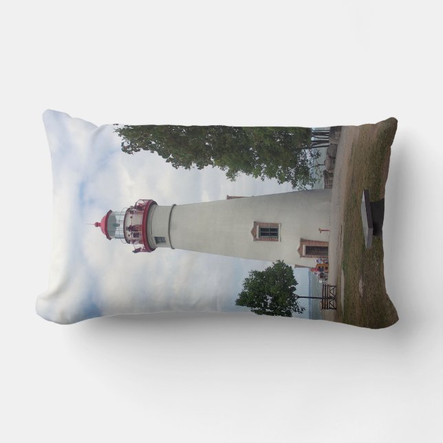 Marblehead Lighthouse över 2 lumbalkuddar Lumbarkudde (Framsida)