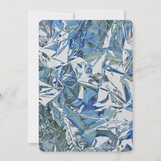 Marbleized Blue Hydrangea and Muscari Metallic Julkort