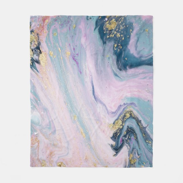 Marbleized pastel färg, lyxbakgrund. fleecefilt (Framsidan)