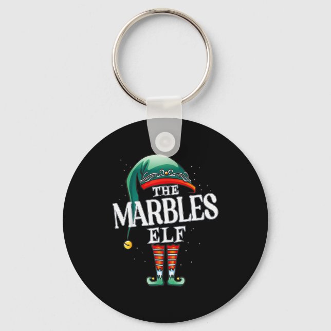 Marbles Elf Christmas Group Xmas Pajama Party  Nyckelring (Framsida)