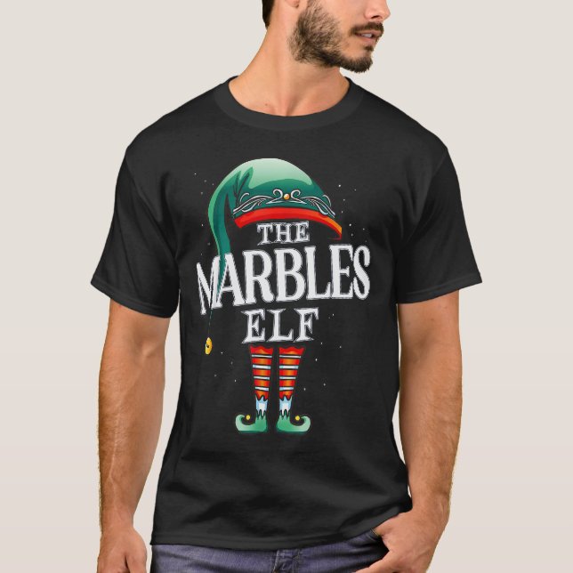 Marbles Elf Christmas Group Xmas Pajama Party  T Shirt (Framsida)