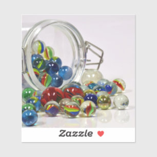 Marbles glass glass leksaker klistermärken