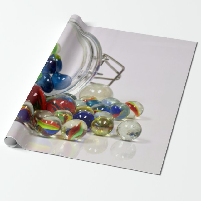 Marbles glass glass leksaker presentpapper (Utrullad)