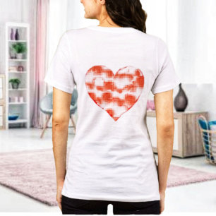 Marblodig hjärtan t shirt