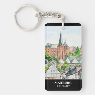 Marburg Altstadt Tyskland Townscape Painting