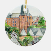 Marburg Altstadt Tysklandare akrylfärg för torn