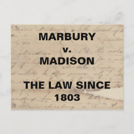 Marbury Madison maktfördelning och motstånd Vykort