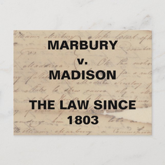 Marbury Madison maktfördelning och motstånd Vykort (Framsida)