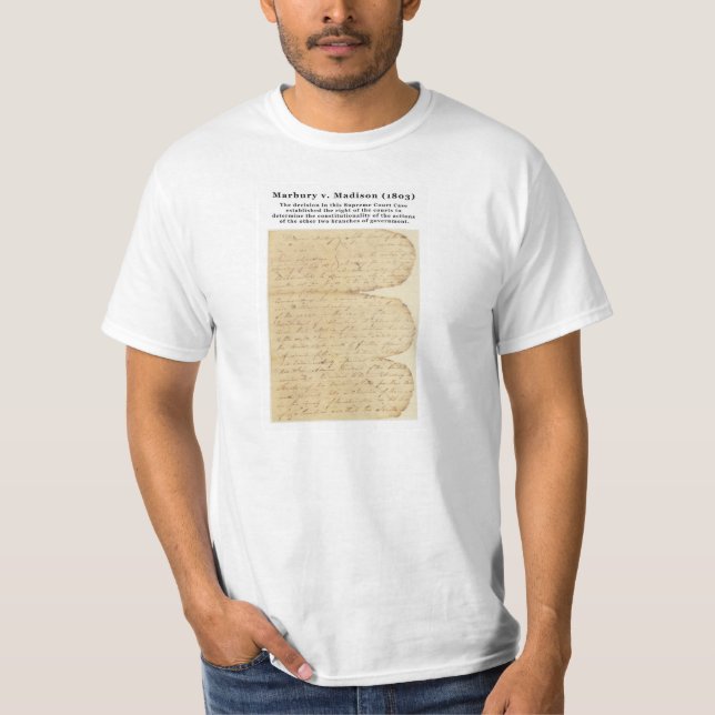 Marbury mot Madison, 5 U.S. 137 (1803) T Shirt (Framsida)