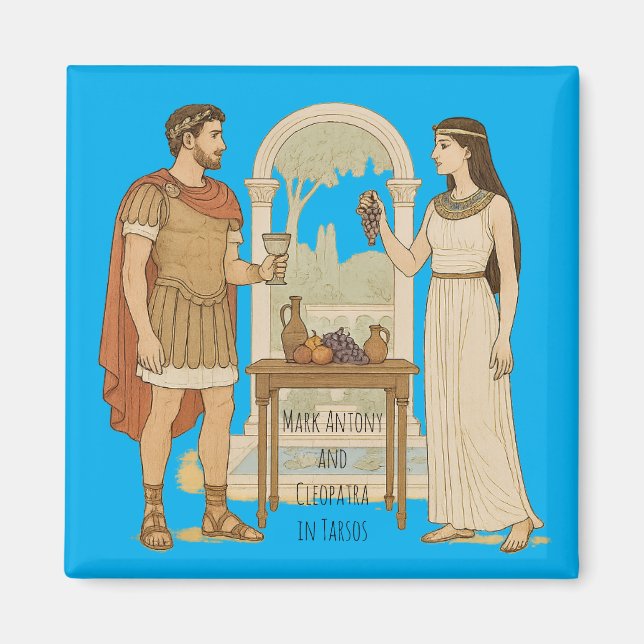 Marc Antony och Cleopatra i Tarsos Magnet (Framsidan)