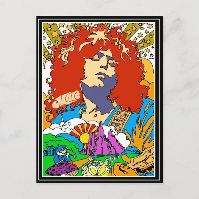 Marc Bolan Pop Art Helg Vykort (Framsida)
