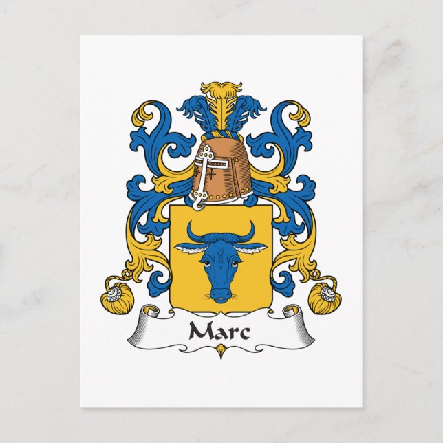 Marc Family Crest Vykort (Framsida)