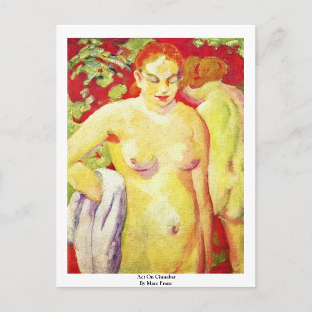 Marc Franz lag om cinabar Vykort (Framsida)