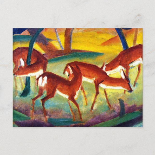 Marc - Red Hjort I Vykort (Framsida)