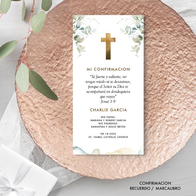 Marcalibros, Recuerdo de Confirmación, Botánico Tack Kort (Skapare uppladdad)