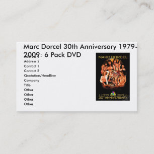 MARCDORCEL30 Marc Dorcel 30th årsdag 1979… Visitkort