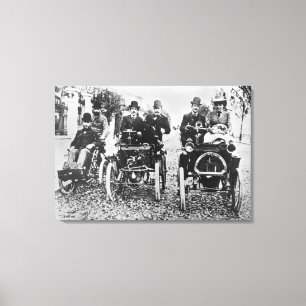 Marcel (d.1903) och Louis (1877-1944) Renault driv Canvastryck