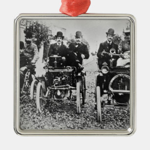 Marcel (d.1903) och Louis (1877-1944) Renault driv Julgransprydnad Metall