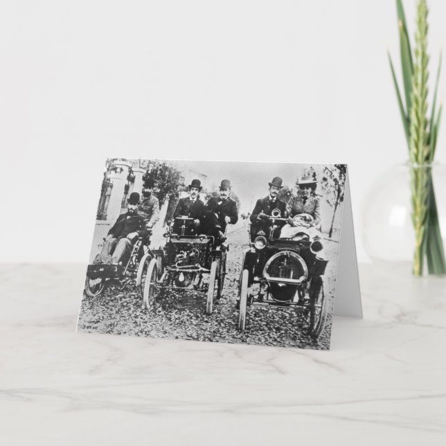 Marcel (d.1903) och Louis (1877-1944) Renault driv Kort (Framsida)