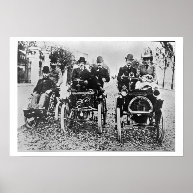 Marcel (d.1903) och Louis (1877-1944) Renault driv Poster (Framsidan)
