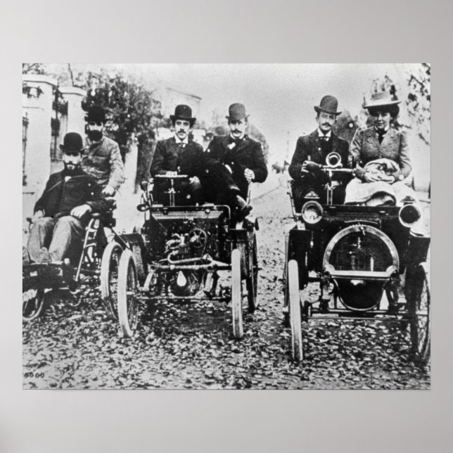Marcel (d.1903) och Louis (1877-1944) Renault driv Poster (Framsidan)