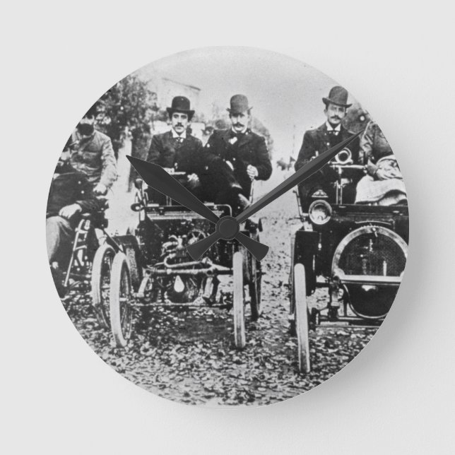 Marcel (d.1903) och Louis (1877-1944) Renault driv Rund Klocka (Framsida)