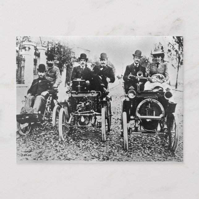 Marcel (d.1903) och Louis (1877-1944) Renault driv Vykort (Framsida)