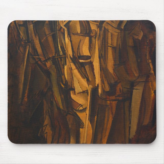 Marcel Duchamp Ledsen Young Man på Tåg Musmatta (Framsidan)