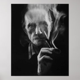 Marcel Duchamp (med pipa) Fine Art Print Poster