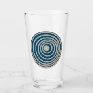 Marcel Duchamp Rotorelief BLUE Pint Glass Glaskopp