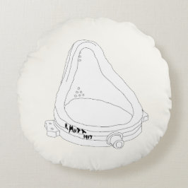 Marcel Duchamp's Fontän R.Mutt 1917 Rund Kudde