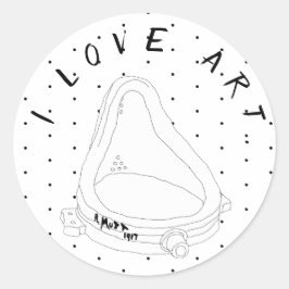 Marcel Duchamps Fontän Runt Klistermärke