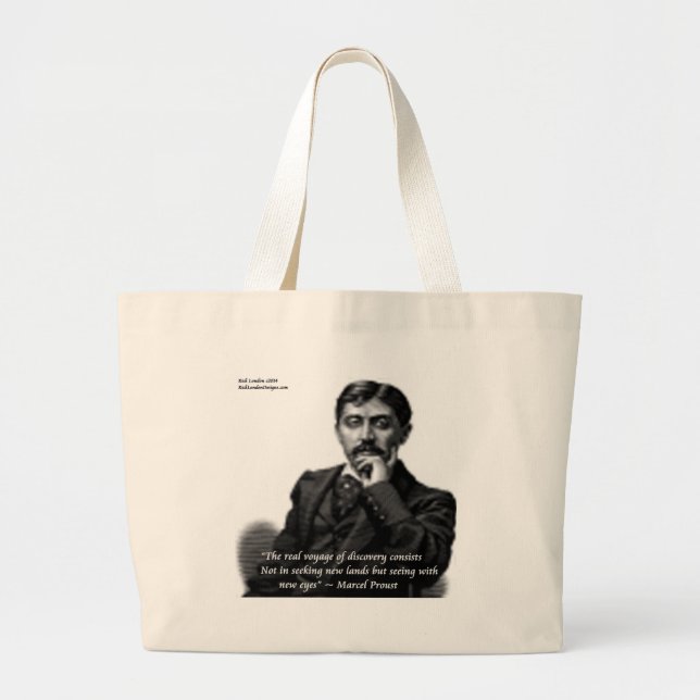 Marcel Proust & Berömd Citat Jumbo Tygkasse (Framsidan)