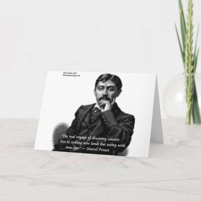 Marcel Proust & Berömd Citat Kort (Framsida)