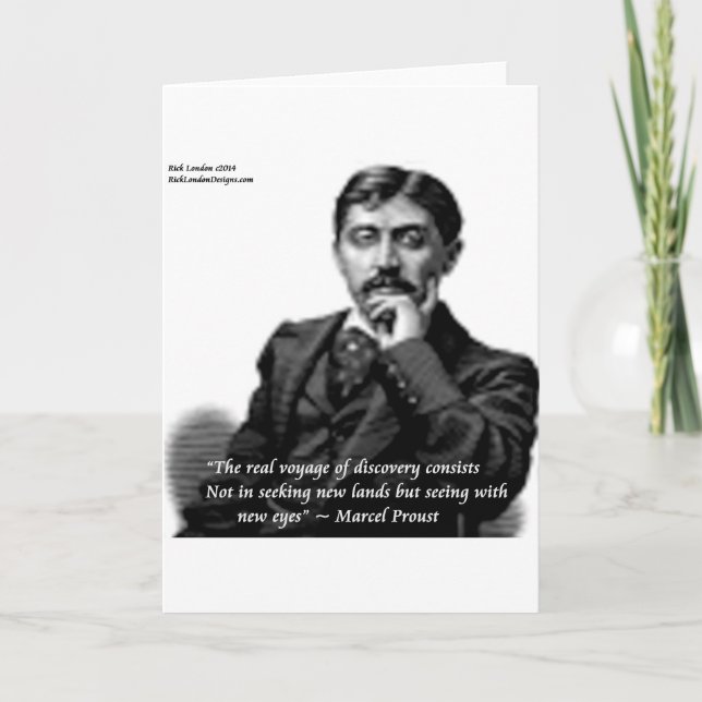Marcel Proust & Berömd Citat Kort (Framsida)