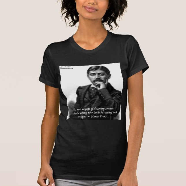 Marcel Proust & Berömd Citat Tröja (Framsida)