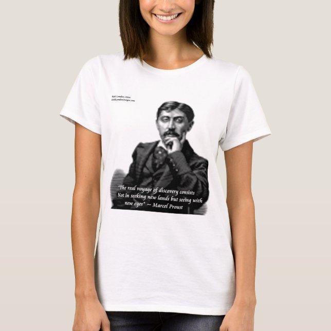 Marcel Proust & Berömd-offert T Shirt (Framsida)