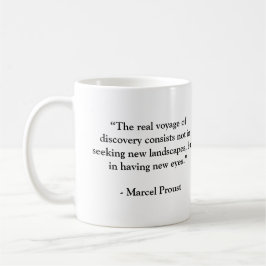 Marcel Proust Berömd Travel Quote Kaffemugg