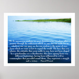 Marcel Proust - citationstecken om ATT LÄRA Poster