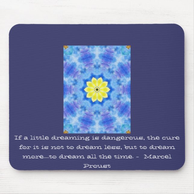 Marcel Proust citationstecken om drömmare och att Musmatta (Framsidan)