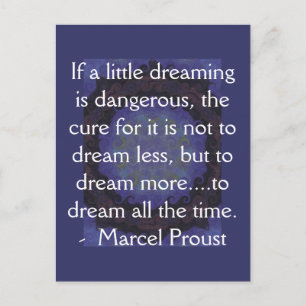 Marcel Proust citerar om drömmare och drömmer Vykort