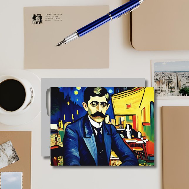 Marcel Proust i Arles - fantasi Helg Vykort (Skapare uppladdad)