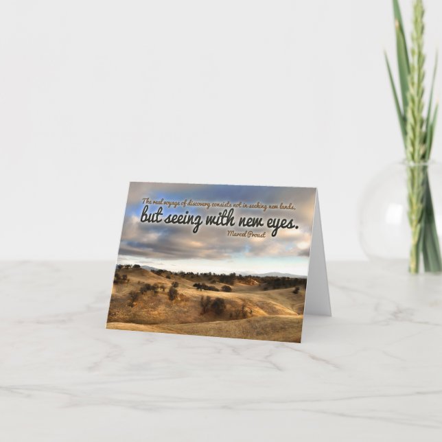 Marcel Proust inspirationsoffert "New ögon" Tack Kort (Framsida)