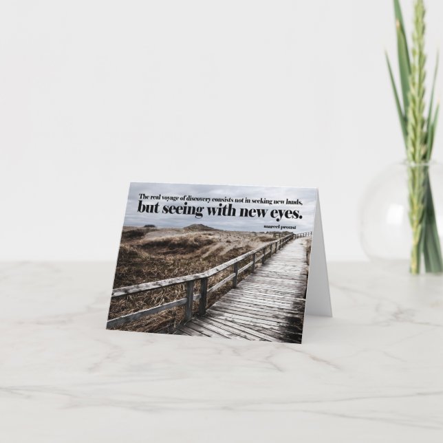 Marcel Proust inspirationsoffert "New ögon" Tack Kort (Framsida)