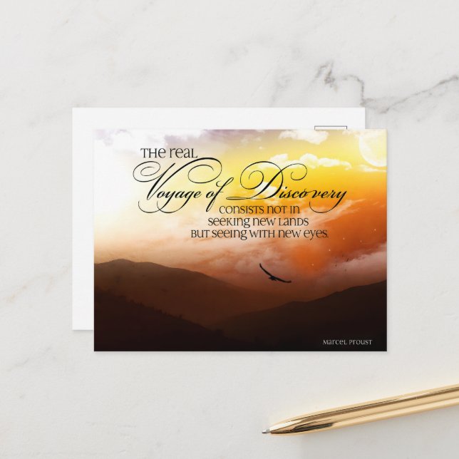 Marcel Proust inspirationsoffert "New ögon" Vykort (Fram/Back In Situ)