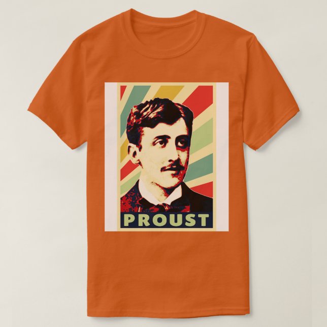 Marcel Proust Vintage Färg T Shirt (Design framsida)