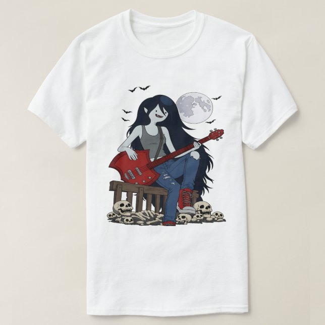 Marceline Adventure Time Vampire Queen Gothic Bas T Shirt (Design framsida)